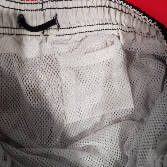 Roots swim trunk maroon grey black plaid men's size L - Picture 8 of 8